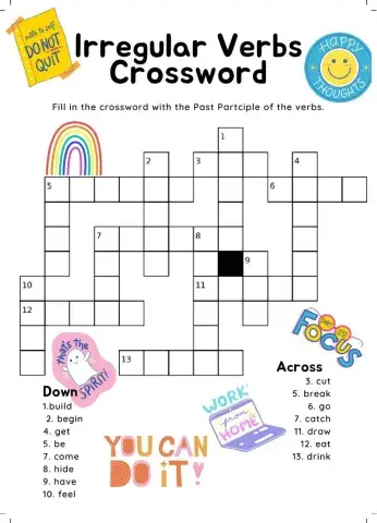 Irregular Verbs Crossword