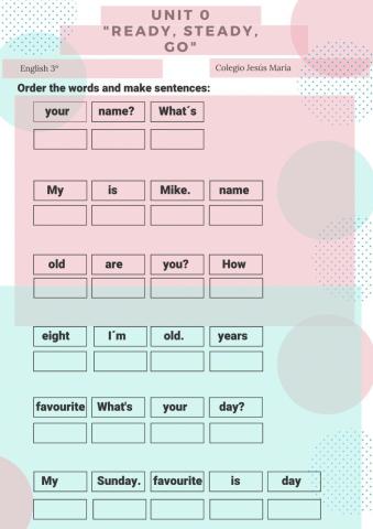 Ready, steady, go! (Part 1)