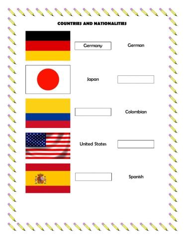 Countries and nationalities
