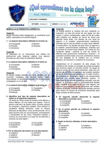 Pract. texto descriptivo