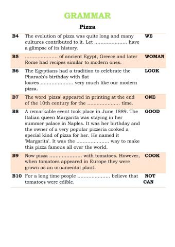 Grammar Task 1 (ЕГЭ)