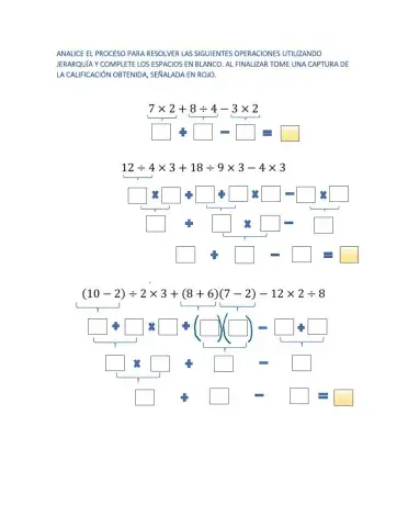 Jerarquía de Operaciones por pasos