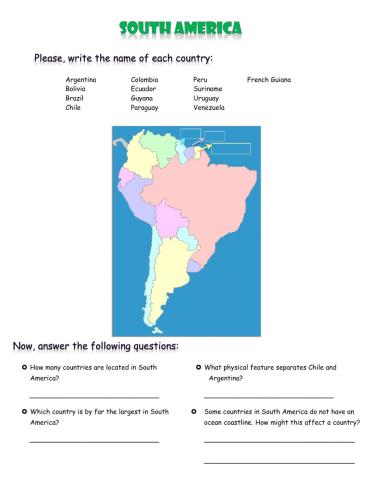 South American Political Map