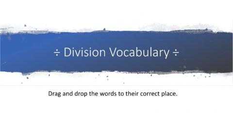 Division Vocabulary