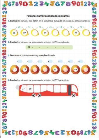 Sucesiones numéricas con sumas
