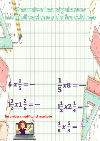 Multiplicación de fracciones