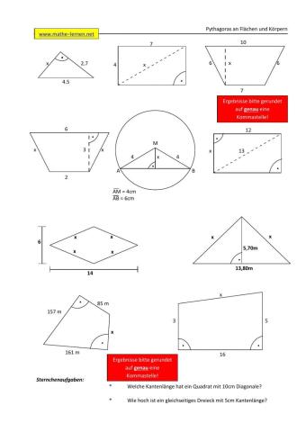 Pythagoras an Flächen