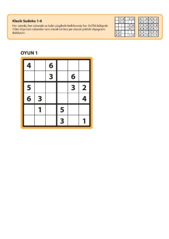 Sudoku 6'lı 1