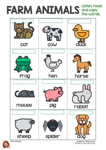 Vocabulary-FARM ANIMALS
