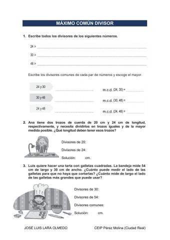 Máximo común divisor