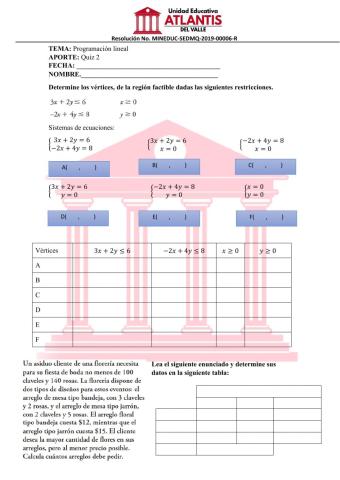 Quiz Programacion lineal