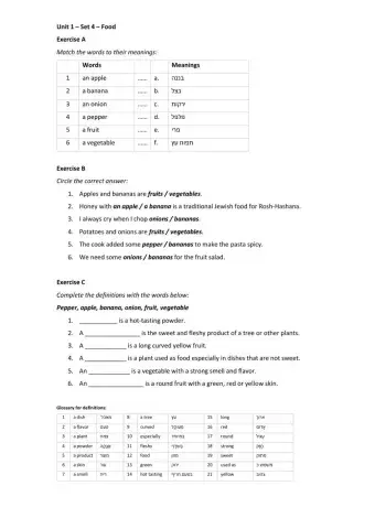 Band 1 (Core 1) - Unit 1 - Set 4