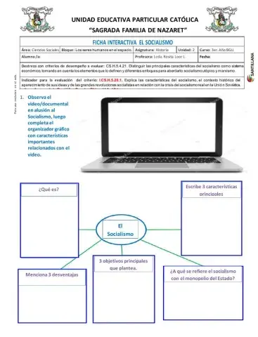 Ficha interactiva -El Socialismo-
