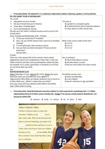 E8 U3 Edukacja Exam Skills