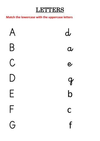 Match the letters