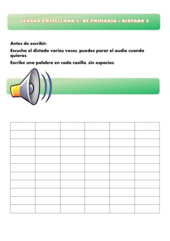 Dictado 2 Castellano