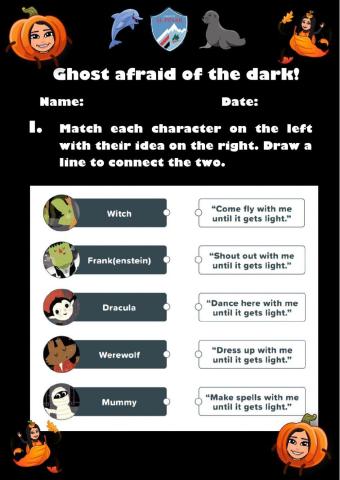 Ghost afraid of the dark!