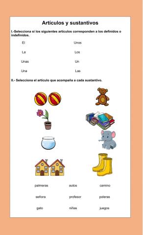Artículos y sustantivos
