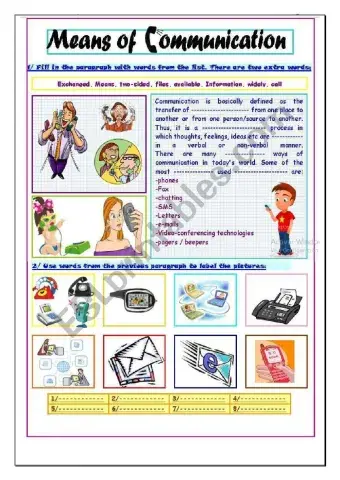 Means of communication