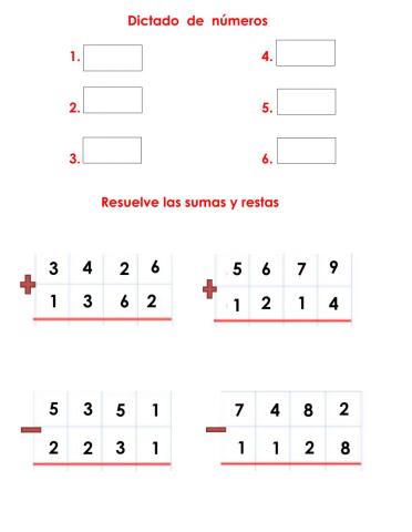 Sumas y restas