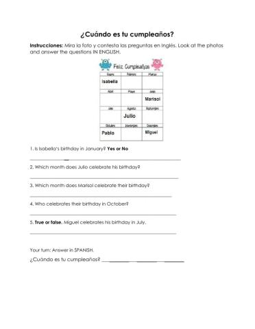 Los saludos grade 6  DW2