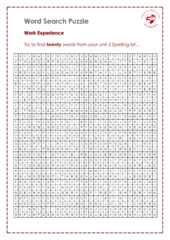 Spelling Unit 2, Work Experience