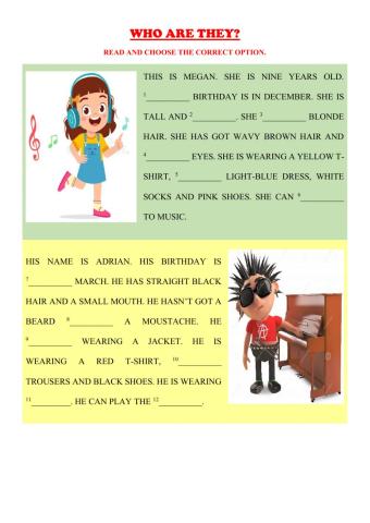 Revision - Who are they? - Multiple-choice