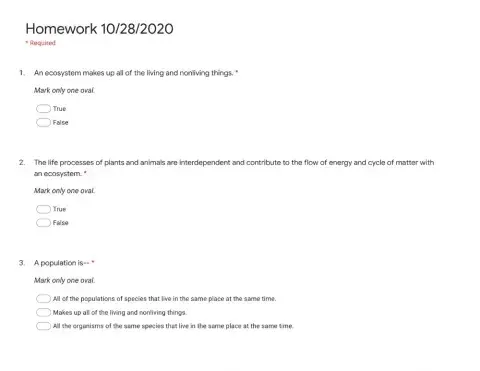 Science Homework 10-28-2020