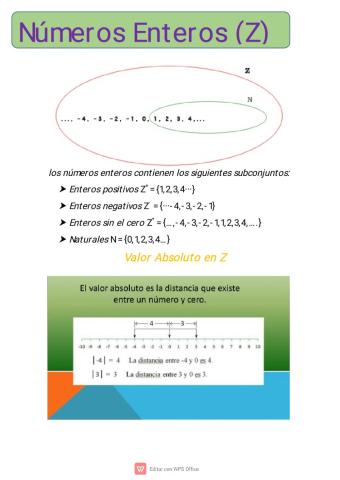 Numeros enteros 2do año