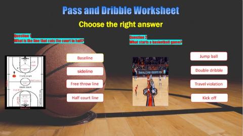 Pass and Dribble in Basketball