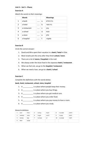 Band 1 (Core 1) - Unit 3 - Set 5