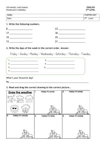 Review startet unit 2º