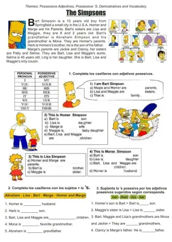 Possessives, possessive 's and Demostratives