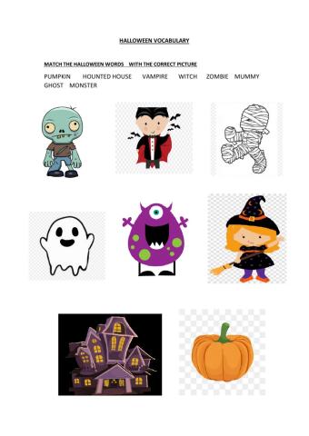 HALLOWEEN VOCABULARY KIDS 1