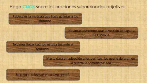 Oración subordinada ajetiva