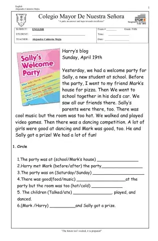 Final worsheet unit 6