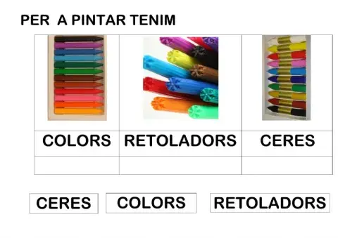 Diferenciar material per pintar