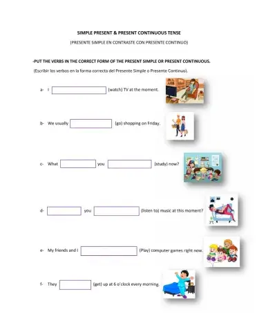 Simple Present & Present Continuous