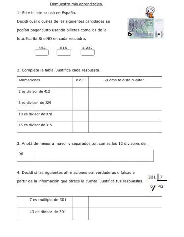 Múltiplos y divisores