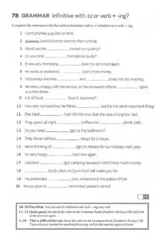 Gerunds and infinitives