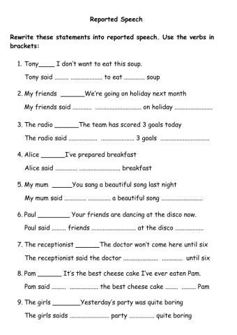 Reported Speech