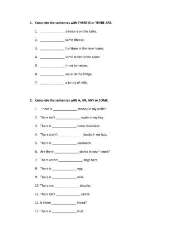 There is -  There are