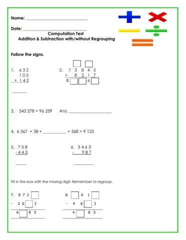 Addition and Subtraction