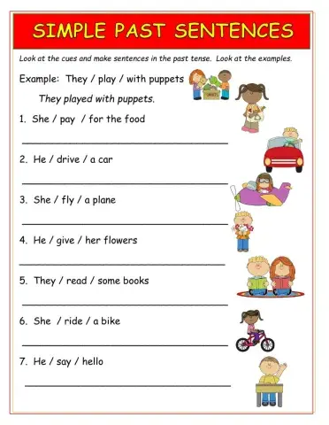 Simple Past Sentence Making 3