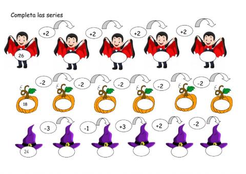 Completa las series