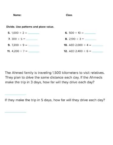 Divide Multiples of 10, 100, and 1,000