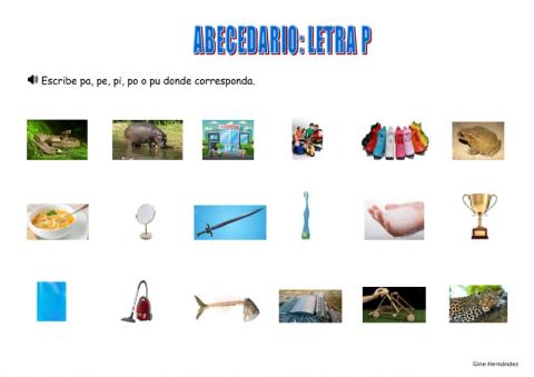Abecedario letra p 2