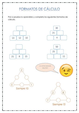 Formatos de cálculo