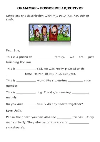 Reading - Possessive Adjectives