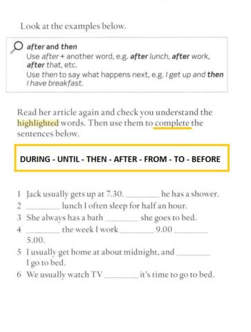 Articles - after and then